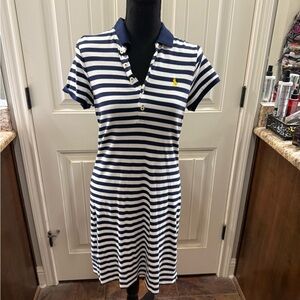 Ralph Lauren Polo Striped Navy and White Polo Dress